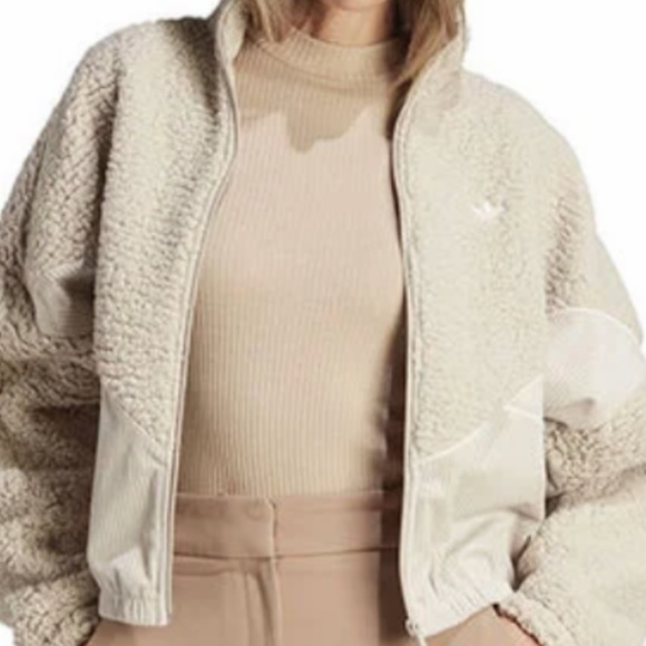 adidas Jackets & Blazers - Adidas Corduroy Mix Fleece Oversized Bomber Jacket.